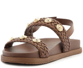 PAPETE MARROM TRANÇADA TACHAS C 30638 0097 0003 ANACAPRI